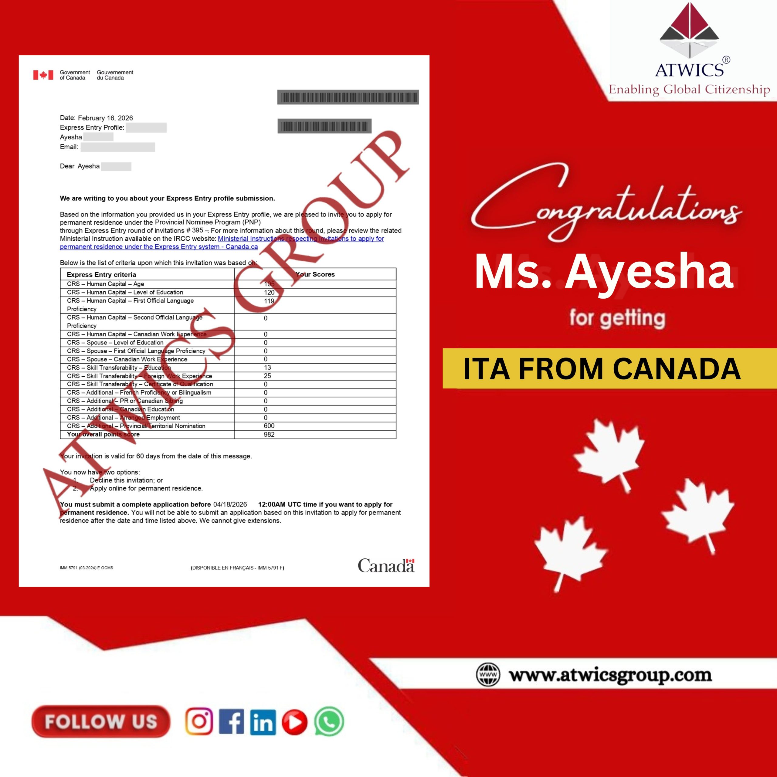 Ayesha ITA CANADA