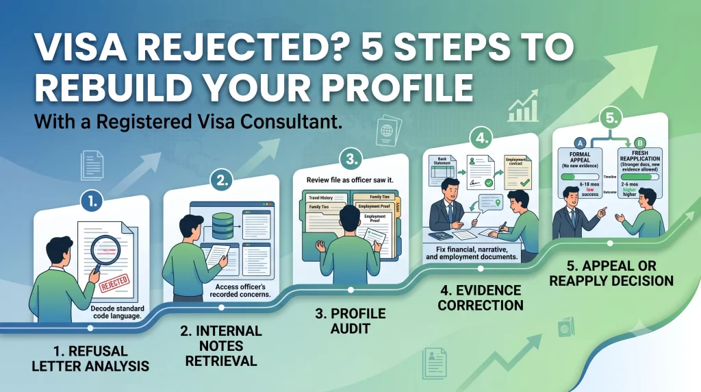 Visa Rejected? 5 Steps to Rebuild Your Profile with a Registered Visa Consultant